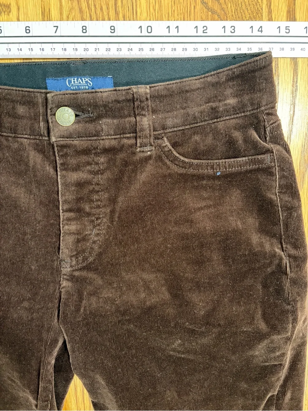 Chaps Chocolate Brown Corduroy Pants (4)